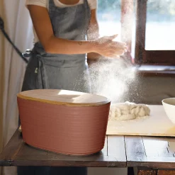 CASSETTA PANE CON COPERCHIO TAGLIERE IN BAMBÙ 
