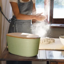 CASSETTA PANE CON COPERCHIO TAGLIERE IN BAMBÙ 