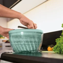 CENTRIFUGA INSALATA CON COPERCHIO Ø26CM 'SPIN&STORE' 