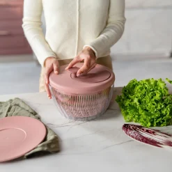 CENTRIFUGA INSALATA CON COPERCHIO Ø26CM 'SPIN&STORE' 