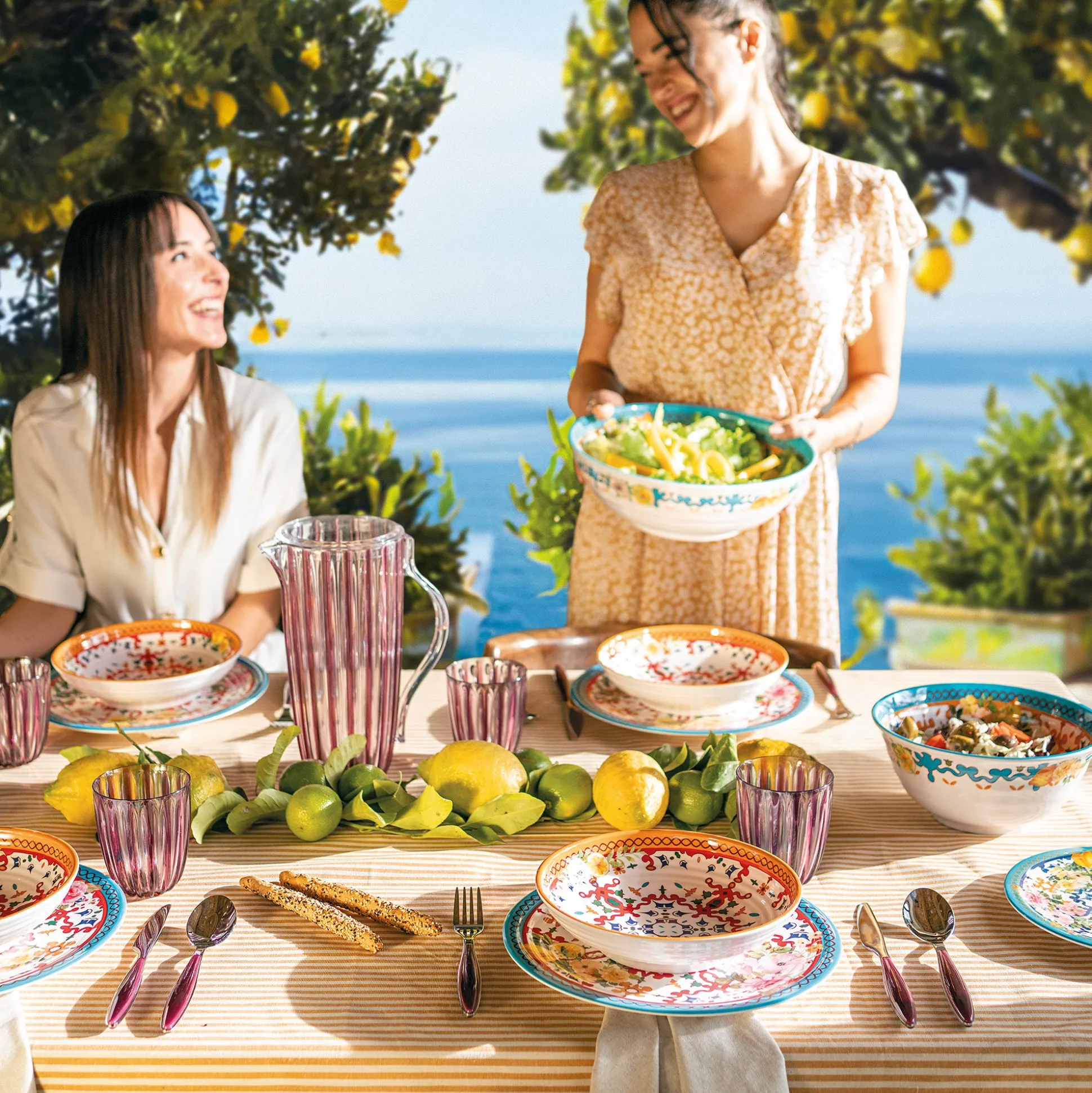 CONTENITORE Ø 30 CM ''FLOWER&LEMON''