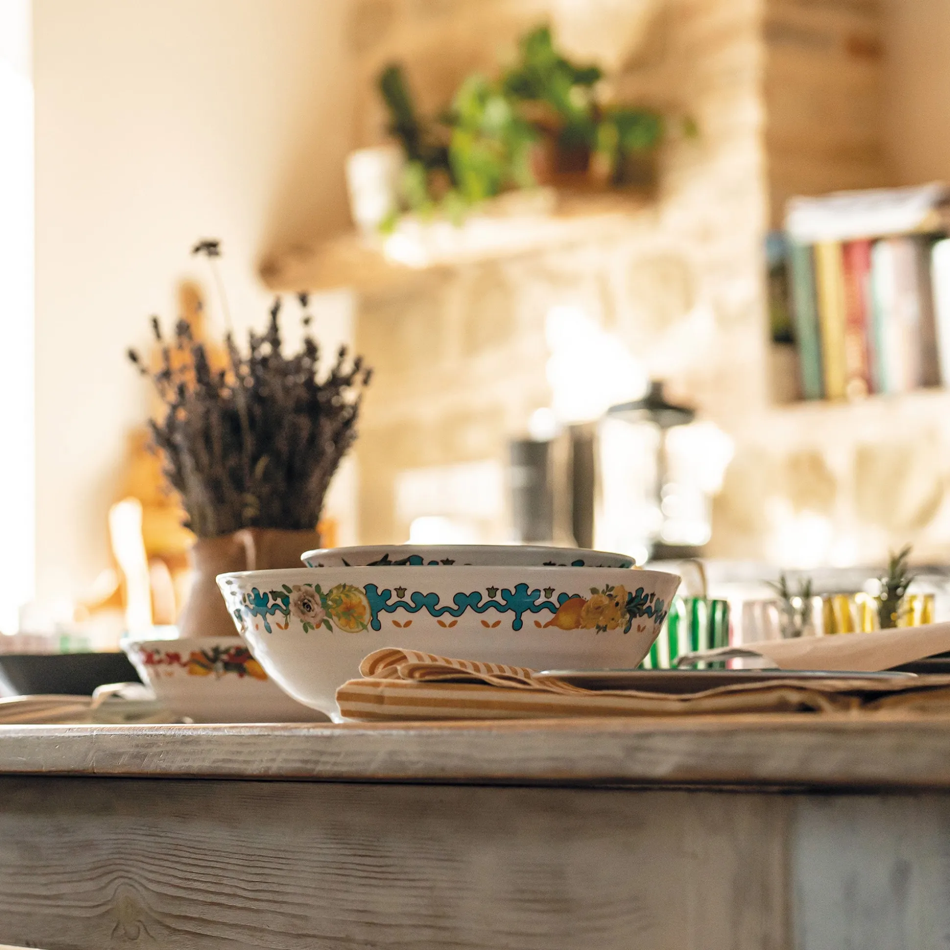 CONTENITORE Ø 30 CM ''FLOWER&LEMON''