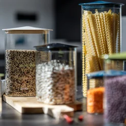 SET 2 BARATTOLI IN VETRO RETTANGOLARI 