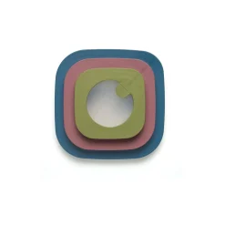 SET 3 CONTENITORI ALTI 'STORE&MORE BIO' "FOOD STORAGE" - QUADRATO