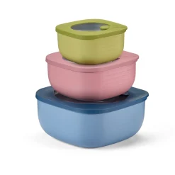 SET 3 CONTENITORI BASSI 'STORE&MORE BIO' 