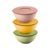 SET 3 CONTENITORI Ø16CM CON COPERCHIO 'EVERYWHERE BIO' "FOOD STORAGE"