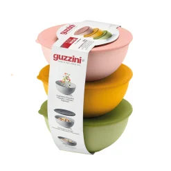 SET 3 CONTENITORI Ø16CM CON COPERCHIO 'EVERYWHERE BIO' "FOOD STORAGE"