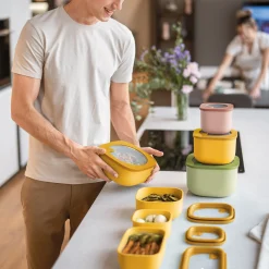 SET 3 CONTENITORI ERMETICI ALTI 'STORE&MORE BIO' 