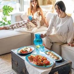 VASSOIO OVALE GRANDE ''FLOWER&LEMON''