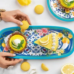 VASSOIO RETTANGOLARE PICCOLO ''FLOWER&LEMON''